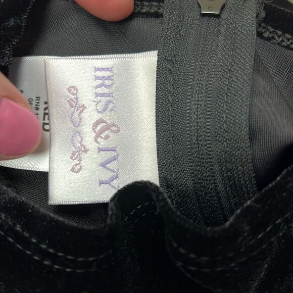 Iris and Ivy Velvet and plaid Taffeta Holiday Party Formal Dress size 3-6m  NWT - Picture 4 of 9